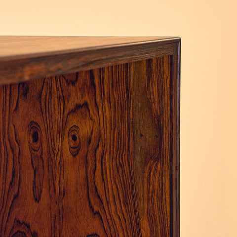 Santos Rosewood Bookshelf with Glass Doors