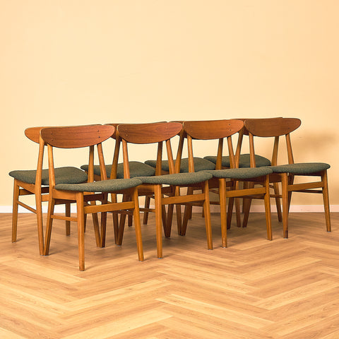 Dining chairs in teak & beech by Farstrup, model 210