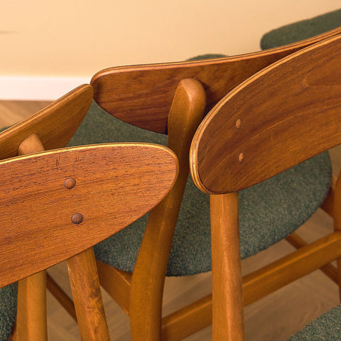 Dining chairs in teak & beech by Farstrup, model 210