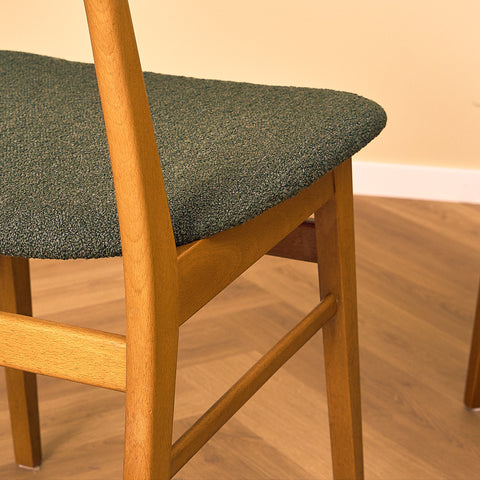 Dining chairs in teak & beech by Farstrup, model 210