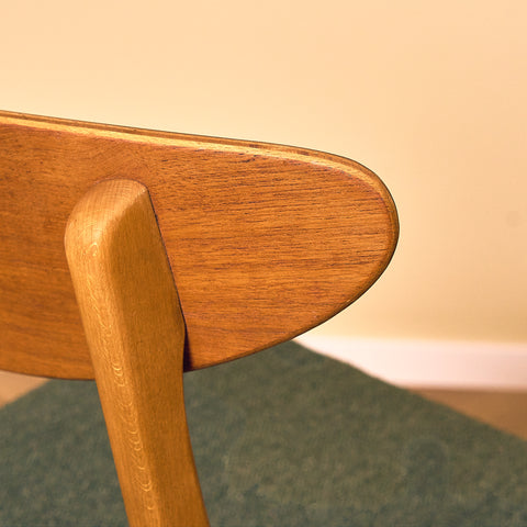 Dining chairs in teak & beech by Farstrup, model 210