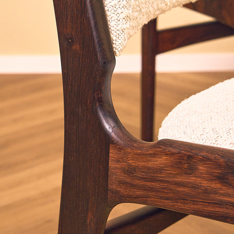 Danish dining chairs in Santos rosewood by Erik Buch for Anderstrup Møbelfabrik, model 89