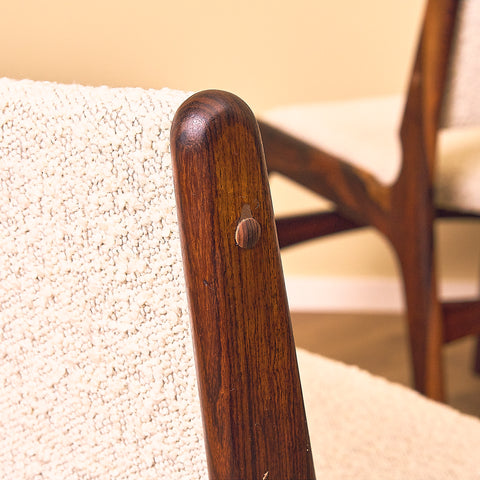Danish dining chairs in Santos rosewood by Erik Buch for Anderstrup Møbelfabrik, model 89