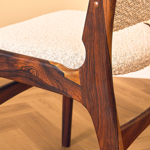 Danish dining chairs in Santos rosewood by Erik Buch for Anderstrup Møbelfabrik, model 89