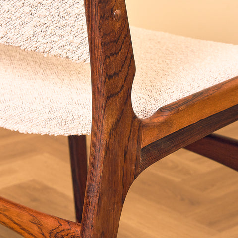 Danish dining chairs in Santos rosewood by Erik Buch for Anderstrup Møbelfabrik, model 89
