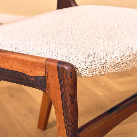 Danish dining chairs in Santos rosewood by Erik Buch for Anderstrup Møbelfabrik, model 89