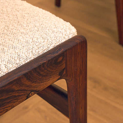 Danish dining chairs in Santos rosewood by Erik Buch for Anderstrup Møbelfabrik, model 89