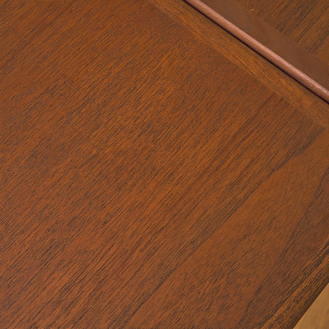 Danish dining table in teak and walnut