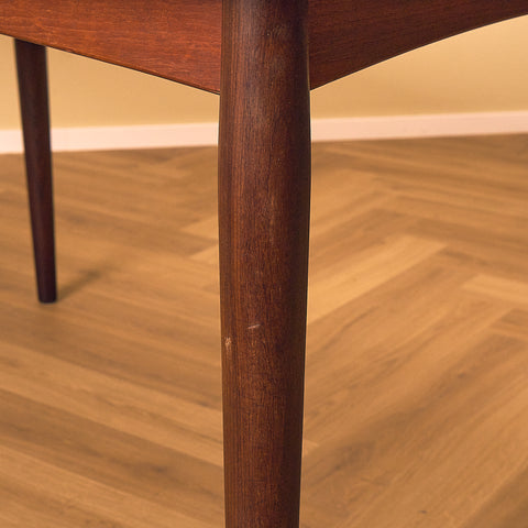 Danish dining table in teak and walnut