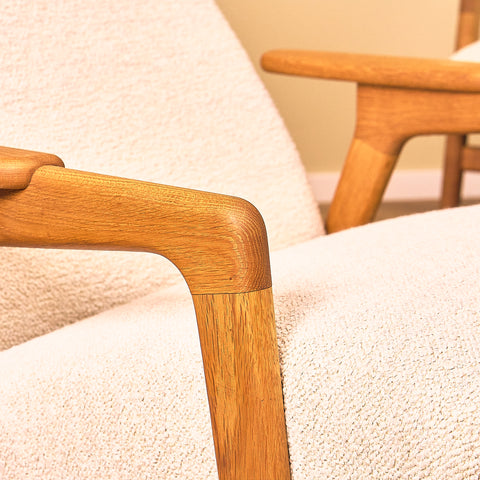 Swedish armchairs in oak model 'Ruster' by Yngve Ekström for Swedese