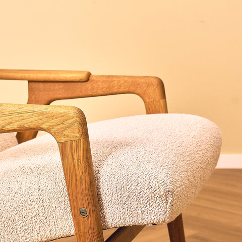 Swedish armchairs in oak model 'Ruster' by Yngve Ekström for Swedese