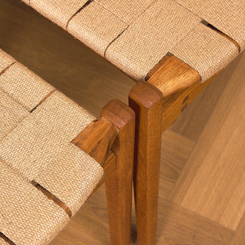 Swedish dining chairs in oak, model 'Kaj' by Vidar Malmsten