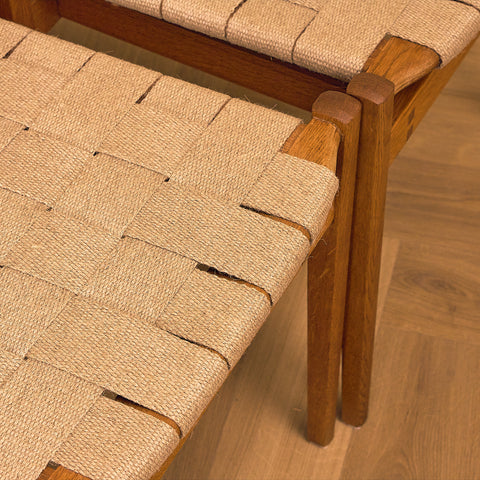 Swedish dining chairs in oak, model 'Kaj' by Vidar Malmsten