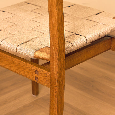 Swedish dining chairs in oak, model 'Kaj' by Vidar Malmsten