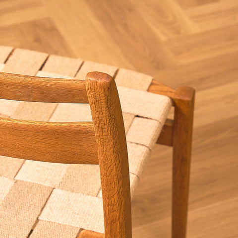 Swedish dining chairs in oak, model 'Kaj' by Vidar Malmsten
