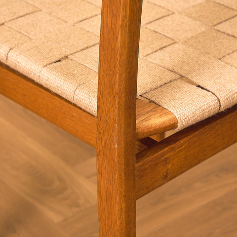 Swedish dining chairs in oak, model 'Kaj' by Vidar Malmsten