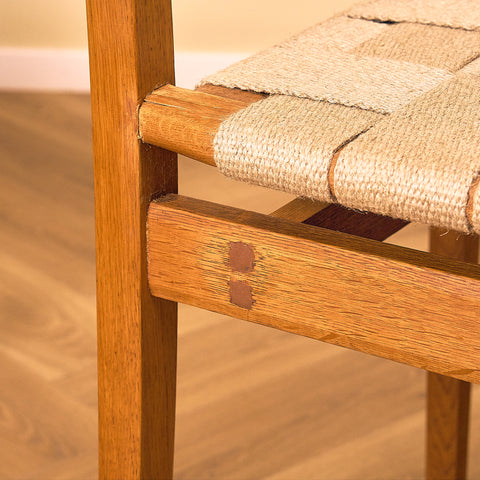 Swedish dining chairs in oak, model 'Kaj' by Vidar Malmsten