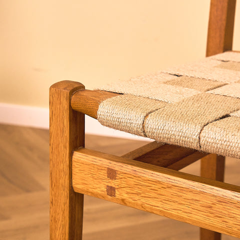 Swedish dining chairs in oak, model 'Kaj' by Vidar Malmsten