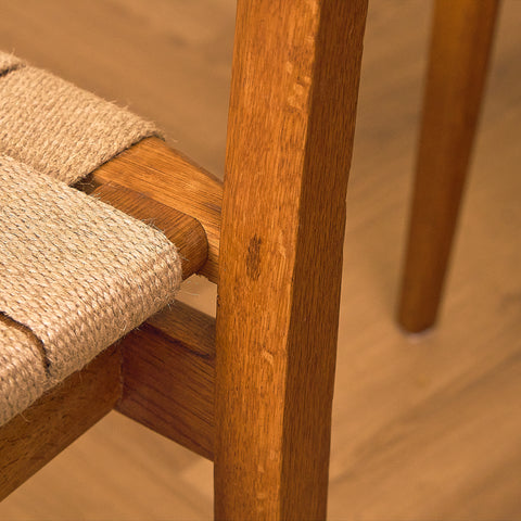Swedish dining chairs in oak, model 'Kaj' by Vidar Malmsten