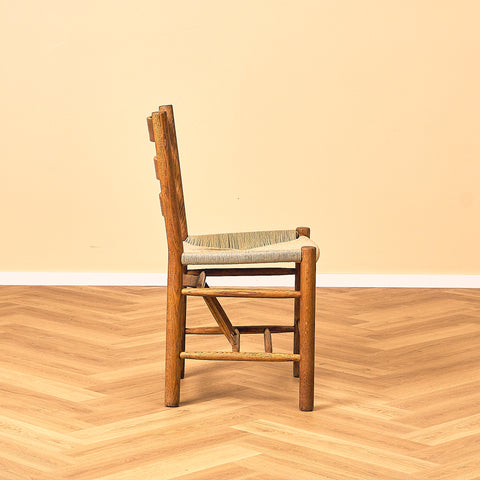 Danish dining chairs in solid oak by Viggo Hardie-Fischer for Sorø Stolefabrik