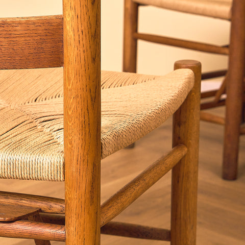 Danish dining chairs in solid oak by Viggo Hardie-Fischer for Sorø Stolefabrik