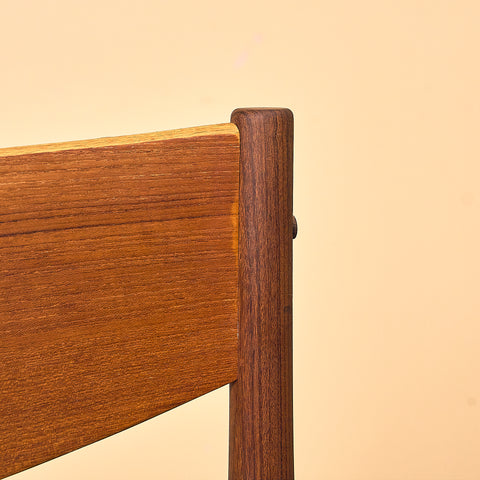 Danish dining chairs in teak and walnut by Poul Volther for Frem Røjle