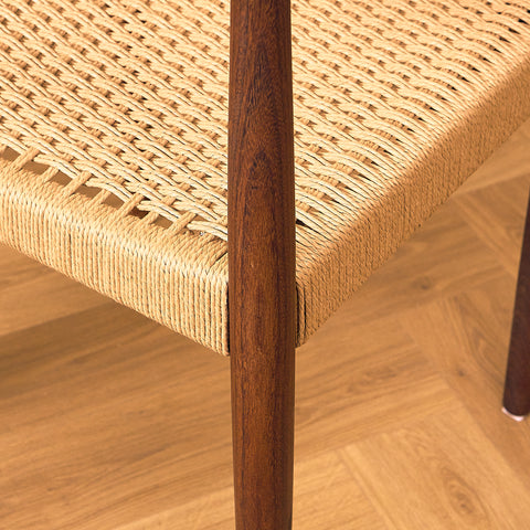 Danish dining chairs in teak and walnut by Poul Volther for Frem Røjle