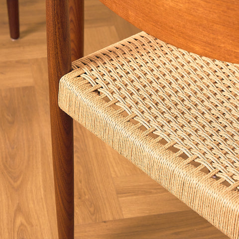 Danish dining chairs in teak and walnut by Poul Volther for Frem Røjle