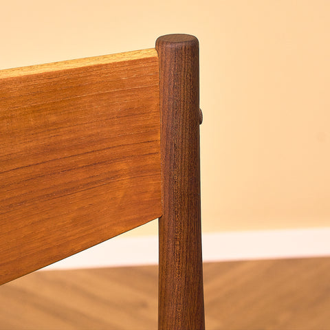 Danish dining chairs in teak and walnut by Poul Volther for Frem Røjle