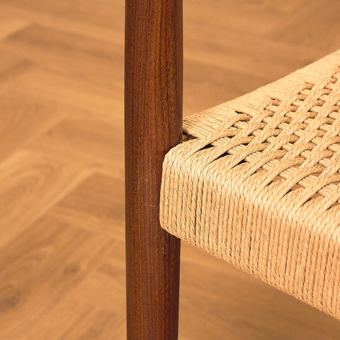 Danish dining chairs in teak and walnut by Poul Volther for Frem Røjle