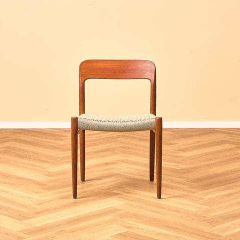 Danish dining chairs in solid teak by Niels Otto Møller for J.L. Møllers, model 75