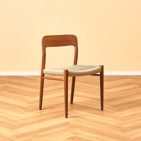 Danish dining chairs in solid teak by Niels Otto Møller for J.L. Møllers, model 75
