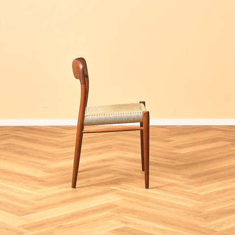 Danish dining chairs in solid teak by Niels Otto Møller for J.L. Møllers, model 75