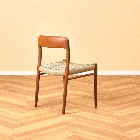 Danish dining chairs in solid teak by Niels Otto Møller for J.L. Møllers, model 75