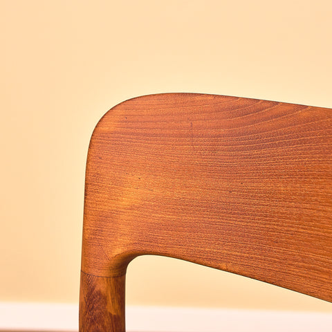 Danish dining chairs in solid teak by Niels Otto Møller for J.L. Møllers, model 75