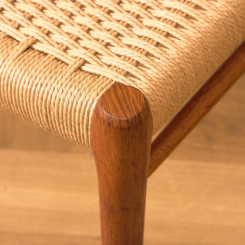 Danish dining chairs in solid teak by Niels Otto Møller for J.L. Møllers, model 75