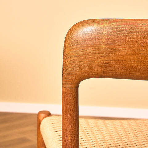 Danish dining chairs in solid teak by Niels Otto Møller for J.L. Møllers, model 75