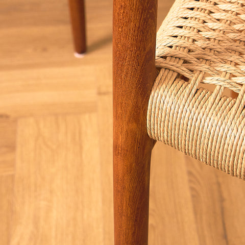 Danish dining chairs in solid teak by Niels Otto Møller for J.L. Møllers, model 75