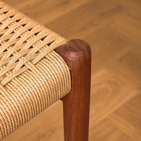 Danish dining chairs in solid teak by Niels Otto Møller for J.L. Møllers, model 75