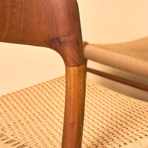 Danish dining chairs in solid teak by Niels Otto Møller for J.L. Møllers, model 75