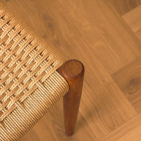 Danish dining chairs in solid teak by Niels Otto Møller for J.L. Møllers, model 75