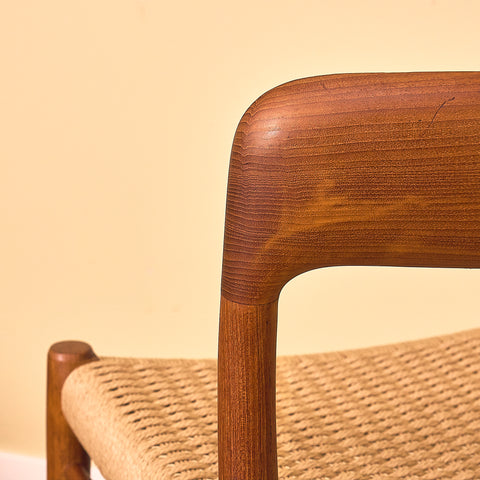 Danish dining chairs in solid teak by Niels Otto Møller for J.L. Møllers, model 75