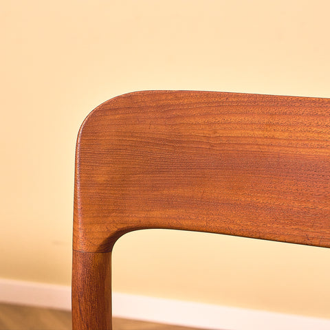 Danish dining chairs in solid teak by Niels Otto Møller for J.L. Møllers, model 75