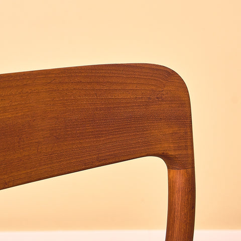 Danish dining chairs in solid teak by Niels Otto Møller for J.L. Møllers, model 75