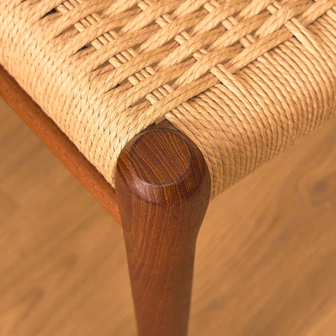 Danish dining chairs in solid teak by Niels Otto Møller for J.L. Møllers, model 75