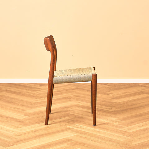 Danish dining chairs 'model 77' in teak by Niels Otto Møller for J.L. Møllers Møbelfabrik