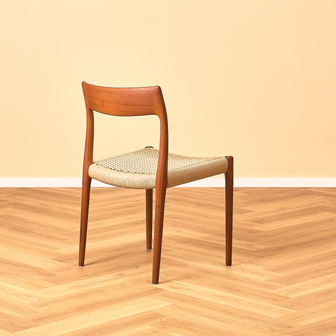 Danish dining chairs 'model 77' in teak by Niels Otto Møller for J.L. Møllers Møbelfabrik