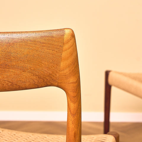 Danish dining chairs 'model 77' in teak by Niels Otto Møller for J.L. Møllers Møbelfabrik