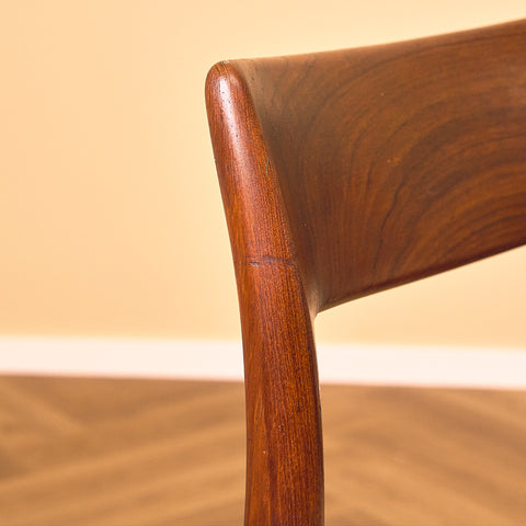 Danish dining chairs 'model 77' in teak by Niels Otto Møller for J.L. Møllers Møbelfabrik