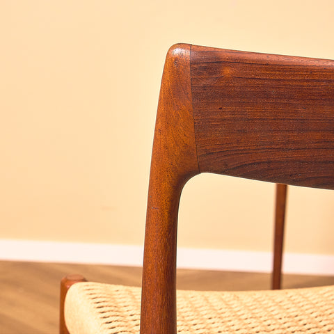 Danish dining chairs 'model 77' in teak by Niels Otto Møller for J.L. Møllers Møbelfabrik